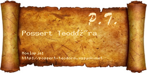 Possert Teodóra névjegykártya